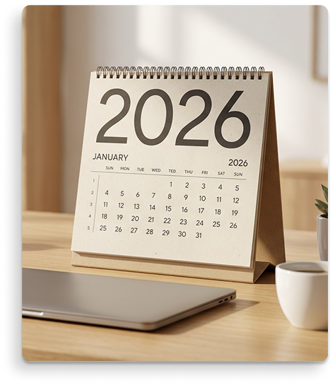 2026 Calendar Options - Mockup